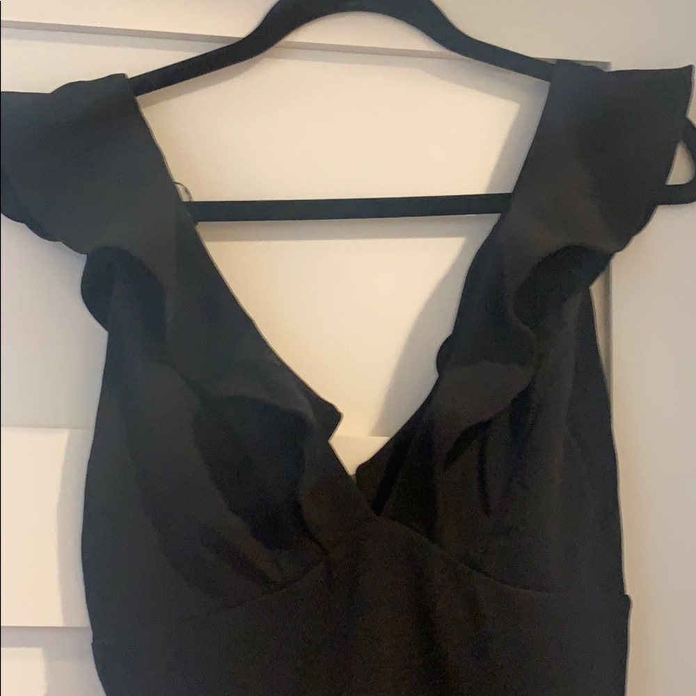 Lulu’s Black Ruffled Jumpsuit